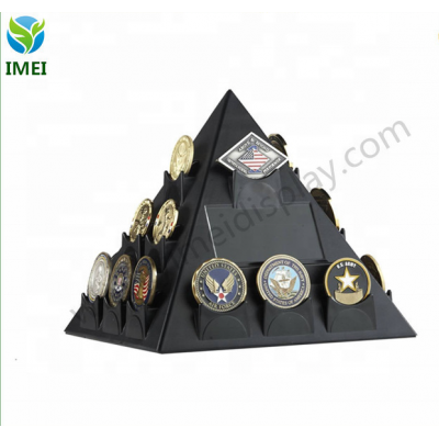 Pyramid Shaped Show Rack/Rotatable Coin Poker Display/Casino Chip Display