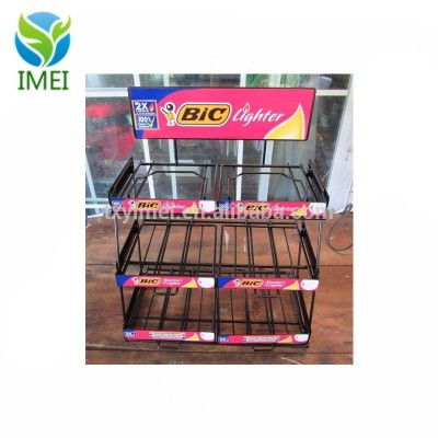 HOT SELLING METAL LIGHTER DISPLAY RACK - HOLD 6 BOXES OF BICS - LIGHTERS NOT INCLUDED IMEI18059