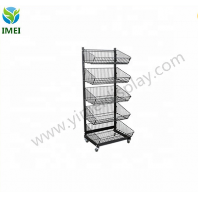 YM5-753 New 5 Basket Metal Impulse Counter Top Display Rack Sturdy Metal Construction