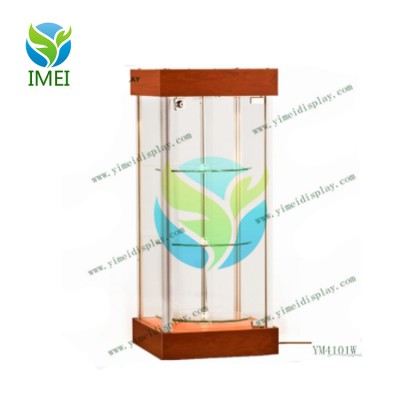 4 cover wooden countertop jewelry glass rotating display case