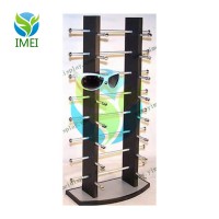 YM4167W BRAND NEW 16 PAIR BLACK WOODEN SUNGLASS DISPLAY RACK WOOD SUNGLASSES DISPLAY