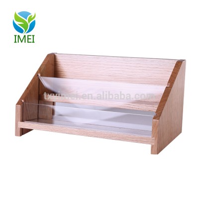 Professional customized countertop wood tabletop display for bookshop