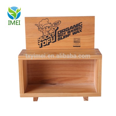 Eco-friendly wood stable rack brochure counter display with wheel